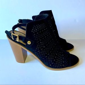 DV Dolce Vita Kassi Black Open Peep Toe Size 8